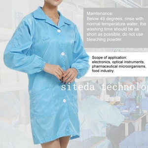 静電気防止<span class=keywords><strong>ESD</strong></span>オーバーオール多色多色実験室ワークショップスーツ防塵安全服クリーンルーム用カスタマイズ可能 - Product Image 4