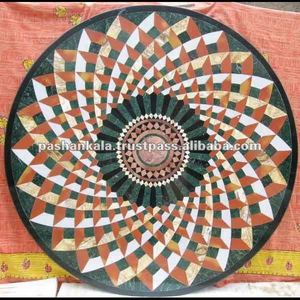Inlaid Center Coffee Table Top Mosaic Inlay Table Top - Product Image 1