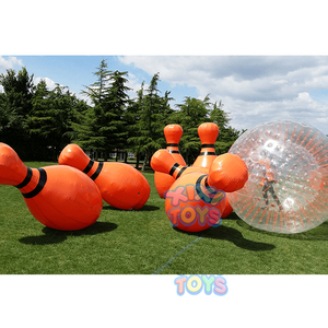 Jeux <span class=keywords><strong>de</strong></span> quilles gonflables géants XIXI en PVC <span class=keywords><strong>de</strong></span> 1.8m <span class=keywords><strong>de</strong></span> haut Jeux <span class=keywords><strong>de</strong></span> quilles humains gonflables en plein air Grass Hill avec boules Zorb - Product Image 3