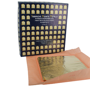 Fabricación china, 16x16 cm, 10000 piezas, hojas de oro italiano para dorar y decorar muebles, marco de techo - Product Image 1