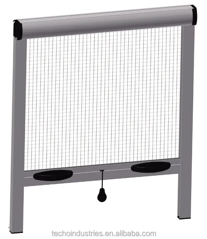 Pantalla de aluminio para ventana enrollable, mosquitera de fibra de vidrio