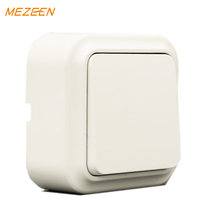Interruptor de pared tipo UE de China, color blanco, 1 Banda, 2 vías, tipo UE