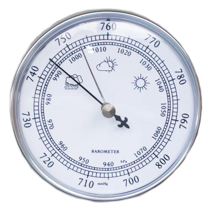 Gelsonlab Baromètre d'horloge murale en aluminium HSGC-038 100MM pour cadeaux promotionnels