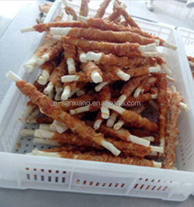 चिकन लपेटे सफेद रावनाइड लाठियों का कुत्ता चिकन मांस कुत्ते के साथ किया जाता है - Product Image 1