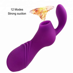 Clit Sucker Vibratore Pompino Lingua Vibrante Capezzolo per le Donne il Sesso Orale Succhiare Leccare Clitoride Stimolatore - Product Image 2