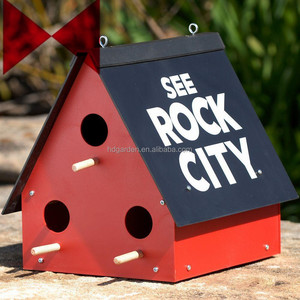 Zie Rock City Birdhouse Paars Martin Vogel Huis Feeder Tuin Yard Rustieke Decor - Product Image 1