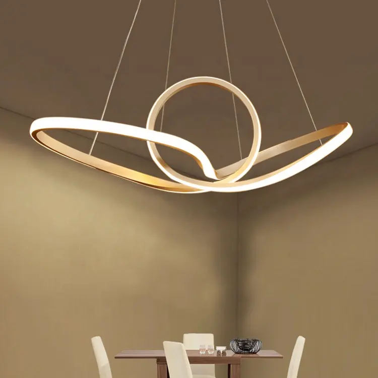 Tpstarlite directa de la fábrica de forma única personalizado oro moderna sala de iluminación colgante lámpara