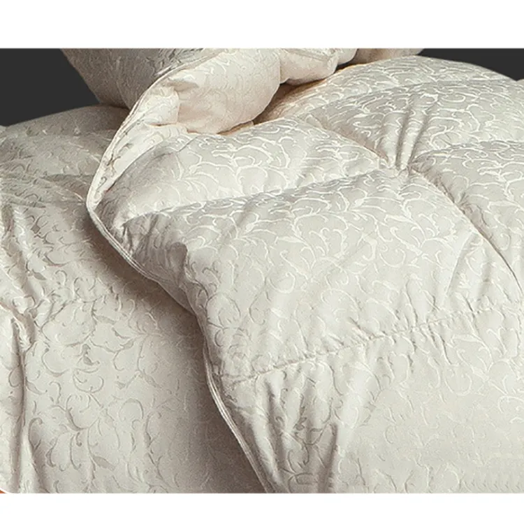 95% Màu Trắng Máy Có Thể Giặt Jacquard Ngỗng Xuống Bộ Đồ Giường Comforter Thiết Sang Trọng Quilts Nhà Sản Xuất King Size Comforter Set