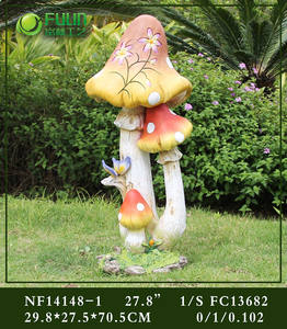 27.3 "Büyük Bahçe Dekorasyon Reçine Mantar Heykeli - Product Image 2