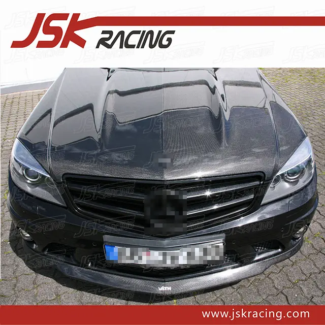 2008-2011 V 스타일 탄소 섬유 앞 범퍼 립 메르세데스 벤츠 C-CLASS AMG C63 프론트 립 (JSK060140)