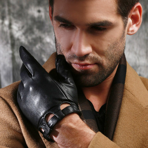<span class=keywords><strong>Gants</strong></span> en <span class=keywords><strong>cuir</strong></span> véritable de moto de conduite de textos de mode <span class=keywords><strong>pour</strong></span> les hommes - Product Image 4