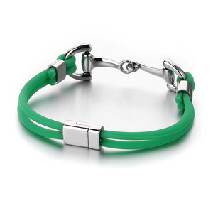 Bracelet crocodût en cuir véritable et Silicone pour cheval, vente en gros, accessoires d'équitation, collection - Product Image 4