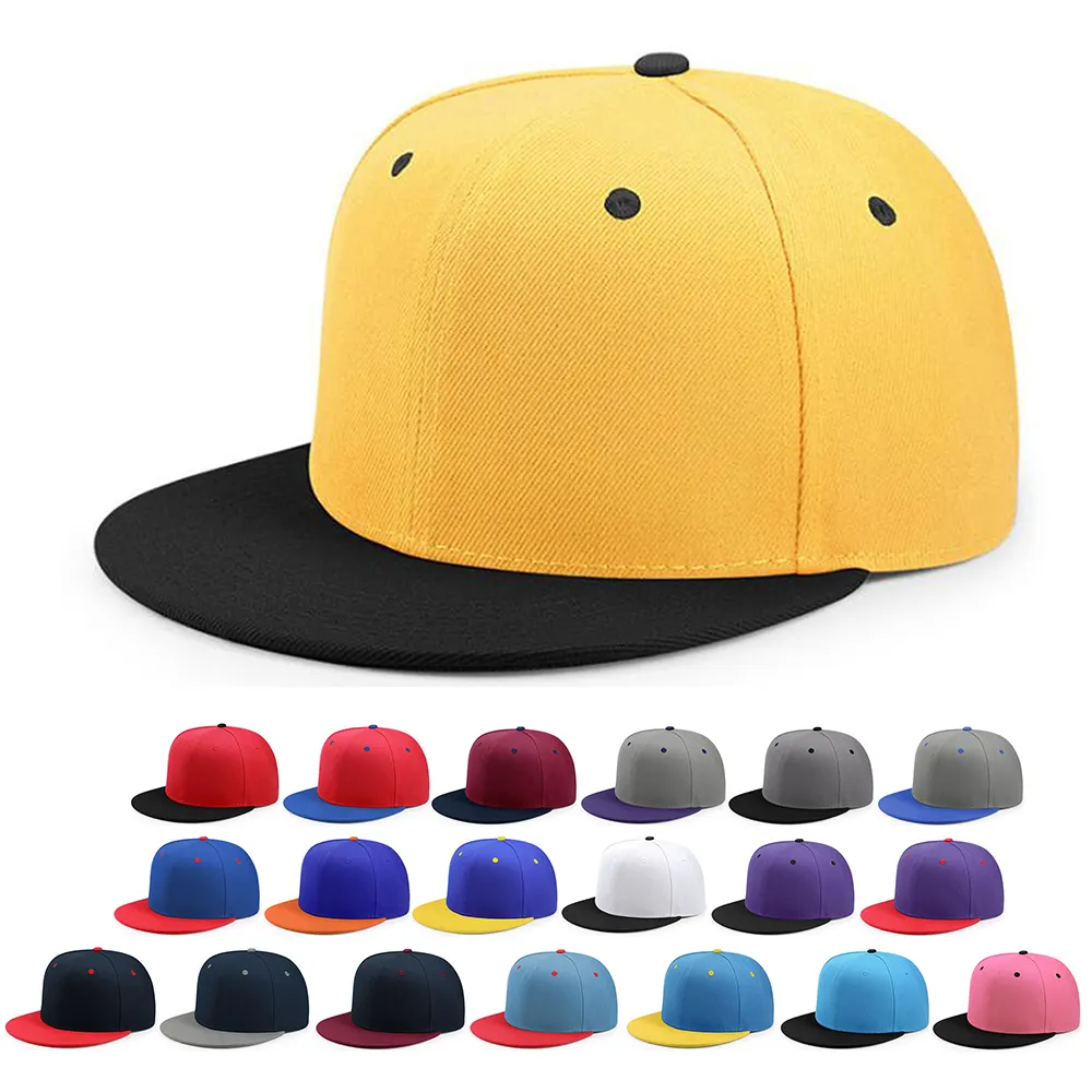 Blank Wholesale Hip-hop Flat Bill Baseball Caps Sports Hats Snapback