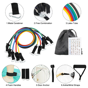 Bandes élastiques de <span class=keywords><strong>tube</strong></span> d'entraînement de résistance d'exercice de <span class=keywords><strong>tube</strong></span> de résistance de forme physique de haute qualité pour le yoga - Product Image 4