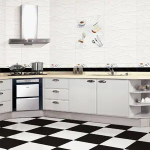 30*60 cheap black and white ceramic kitchen floor tile