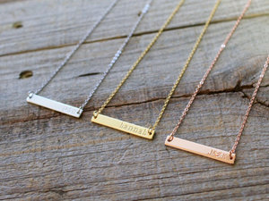 En blanco oro collar barra personalizada colgante conector de la barra de oro <span class=keywords><strong>encanto</strong></span> - Product Image 3
