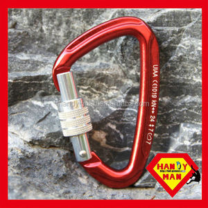 CE UIAA Certified Outdoor Sports Light <b>Hook</b> Mountaineering Aluminum Screw Gate Climbing <b>Hook</b> - Product Image 2