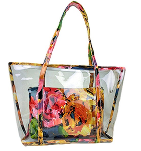 OEM New Design <strong>Lady</strong> Fashion Women's Shoulder PVC Waterproof Casual Tote <strong>Bag</strong> with Clear <strong>Side</strong> and Zipper - Product Image 3