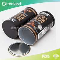 Tube et boîtes en papier kraft recyclables personnalisés de marque OEM pour cylindre Valve d'air Emballage en papier de grain de café pour cosmétiques