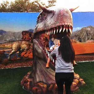 Fiber de verre de jeux dinosaure <span class=keywords><strong>t</strong></span>-<span class=keywords><strong>rex</strong></span> <span class=keywords><strong>t</strong></span>ête statue - Product Image 6