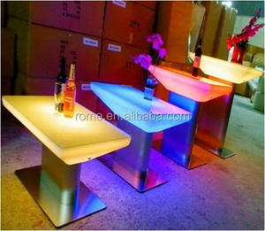 Led discoteca caffè tavolo/led night club da tavolo/glow affitto tavolo da <span class=keywords><strong>bar</strong></span>, mobili <span class=keywords><strong>bar</strong></span> per la vendita - Product Image 2