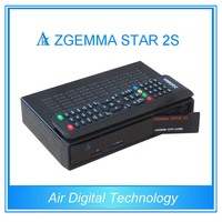 Super original al por mayor IPTV caja zgemma-star 2 s FTA receptor de satélite digital con DVB-S2 + S2 PVR Doble Sintonizadores
