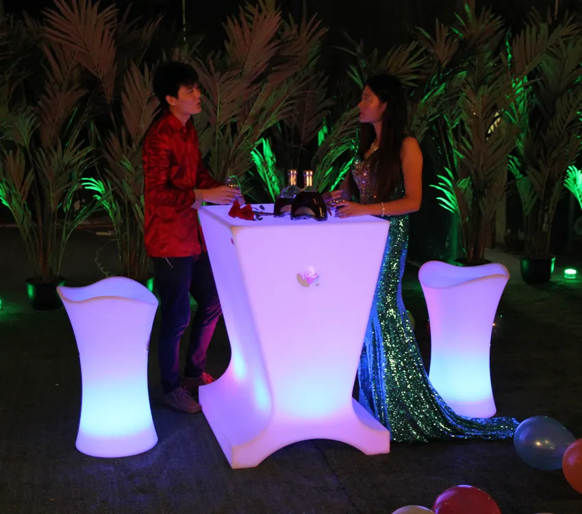 СВЕТОДИОДНЫЕ Светящиеся барные стулья, высокий стул для вечеринки, арендная мебель, светодиодный высокий стул