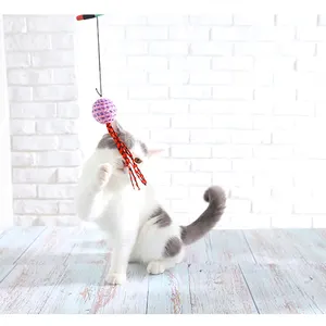 Licht stick einstellbare elastische band langlebig ball haustier katze spielzeug mit rascheln