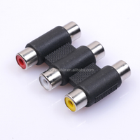 Adaptateur coupleur 3 RCA femelle vers 3 RCA femelle