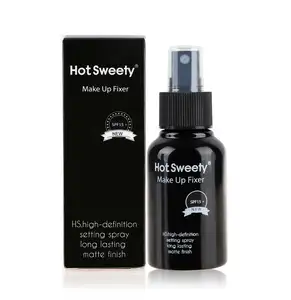 Stock Hotsweety ! Waterproof longlasting black tube SPF15 high definition 75ml face makeup setting spray fixer