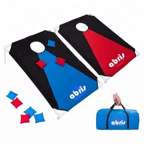 Abris Portable Lắp Ráp Bộ Trò Chơi Ném Ngô Khung Nhựa PVC Với 2 Bảng CornHole, 8 Túi Đậu Và Hộp Đựng