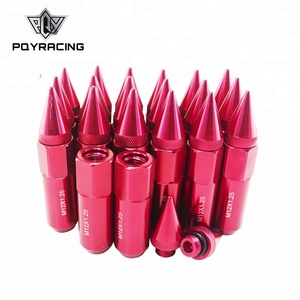20 pièces accordeur étendu en aluminium avec pointe pour roues/jantes M12X1.25 écrous de cosse de <span class=keywords><strong>roue</strong></span> - Product Image 1