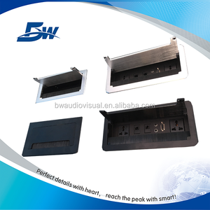 Nhôm Giấu Kín Flip Up Ổ Cắm Đa Năng/Ổ Cắm Máy Tính Để Bàn Với Bàn Chải Cover - Product Image 6