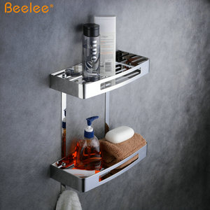 Beelee BA9287C2 <span class=keywords><strong>Mensola</strong></span> Angolare per <span class=keywords><strong>Bagno</strong></span> a Doppio Ripiano, Prezzo di Fabbrica, per Casa e Hotel - Product Image 5