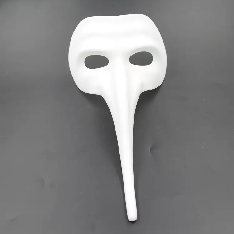 PoeticExist Men and Women Half Face Hard Plastic Plain White Color Masks for DIY Painting Halloween Costume Mask
