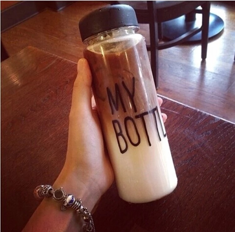16oz Korea style my bottle glass lemonade promotional cup Glass Drinking Water Bottle