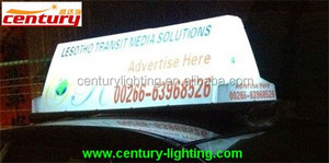 LED Taxi Top Publicidad Certificado CE con entrada de 12V <span class=keywords><strong>Volta</strong></span> Hecho de plástico duradero - Product Image 2