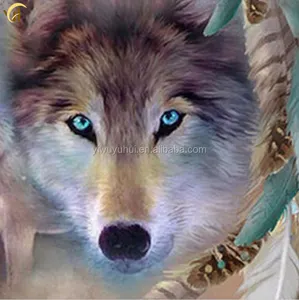 2019 new diy crafts neon paints wolf diamond painting great sales diy digital diamond painting art DP128