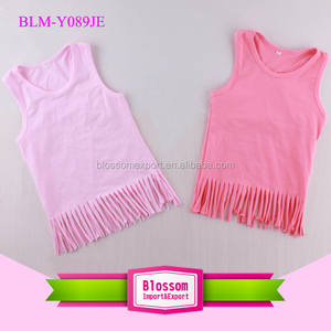 Solido Bianco Tinta Unita In Bianco Canotta Bambino Ragazze Frangia Nappa Assetto <span class=keywords><strong>T</strong></span> <span class=keywords><strong>Shirt</strong></span> Scoop Neck Bambini Fringe Hem Camicie - Product Image 6