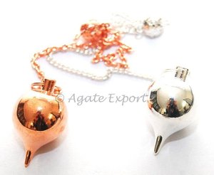 Péndulos de Radiestesia al por Mayor, de Metal, Piedras Preciosas, Ágata, Feng Shui, Souvenir Hecho a Mano, Tallado Indio, Amor - Product Image 1