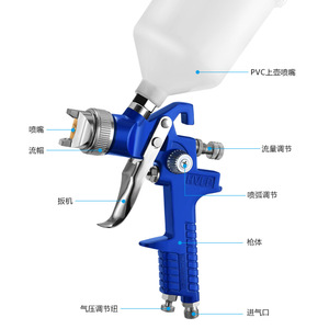 <span class=keywords><strong>Pulvérisateur</strong></span> d'air pour voiture, <span class=keywords><strong>pistolet</strong></span> de peinture à haute atomisation, H827P, HVLP, w - Product Image 5