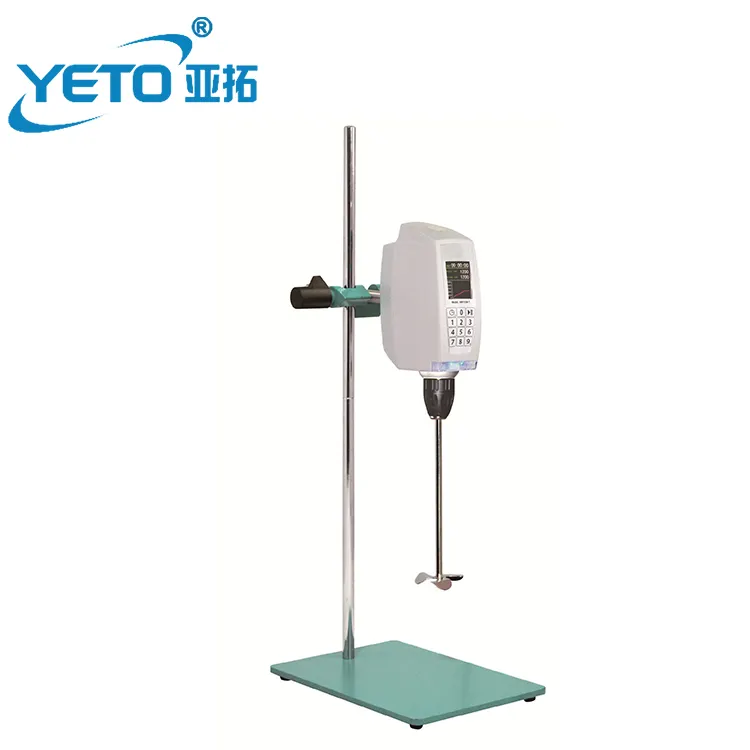 YETO mixer lab skala kecil, pengaduk lab skala kecil overhead elektrik tipe tampilan Digital 20L