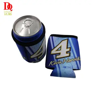 Promotional Folding Neoprene Beer Soda Water Bottle Holder Can Cooler Sleeve