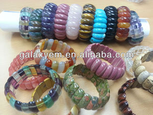 Pulsera rectangular de piedra semipreciosa - Product Image 1