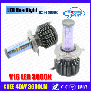 Car C. ree LED Faro H4 9003 HB2 Hi & <span class=keywords><strong>lo</strong></span> 3600LM 40 W 6000 K Blanco Lámpara <span class=keywords><strong>de</strong></span> Los Bulbos - Product Image 1