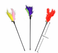 Jouet canne à pêche en métal pour chat, mélange interactif de couleurs, jeu pour animaux de compagnie, vente en gros,