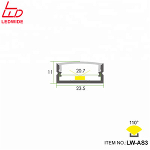 2019 Phong Cách Mới Tùy Chỉnh Bề Mặt Gắn Cong Nhôm Linh Hoạt Hồ Sơ Led - Product Image 5