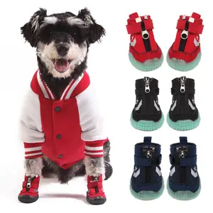 Lovoyager-zapatos reflectantes para perros, calzado antideslizante para correr, tenis, productos para mascotas