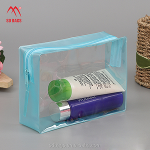 Customized Frosted PVC Ziplock Plastic Tote Bag Promotional Daily Gift Shopping Handling Bag