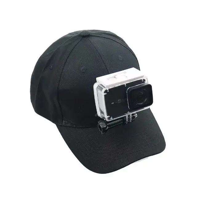 Nizza Attraente Action Camera Berretto Cappello Da Sole cappello Da Baseball Con Base per Hero3 3 + 4 5 6 SCJAM per Xiaomi YI